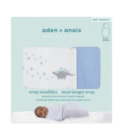 Aden + Anais™ Essential S Easy Swaddle™ Wrap-around Pucksack 3-pack Dino-rama -Little Wonders Verkoop aden anais essential s easy swaddle wrap around pucksack 3 pack dino rama a302883 4