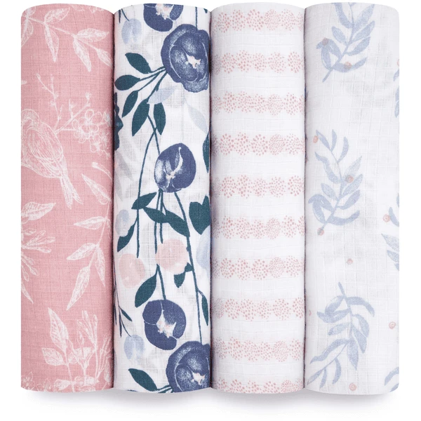 Aden + Anais™ Essential S Pucktuch Flower S Bloom 4-pack 3 Aden + Anais™ Essential S Pucktuch Flower S Bloom 4-pack