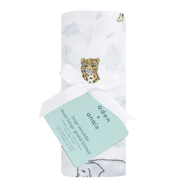 Aden + Anais™ Grote Katoenen Mousseline Draagdoek Jungle - Tropical 4 Aden + Anais™ Grote Katoenen Mousseline Draagdoek Jungle - Tropical - Afbeelding 2