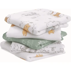 Aden ® Spuugdoeken Winnie + Friends 5pack