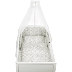 Alvi ® Beddenset 4-delig Petit Fleurs Groen/wit 100 X 135 Cm