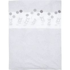 Alvi Microvezel Deken Hippo Zilver, 75 X 100 Cm