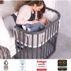 Nieuwkomers -Little Wonders Verkoop babybay co sleeper original grijs extra geventileerd a086196 1