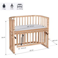 Babybay Maxi Co-sleeper Comfort Plus Naturel Gelakt -Little Wonders Verkoop babybay maxi co sleeper comfort plus naturel gelakt a376136 3