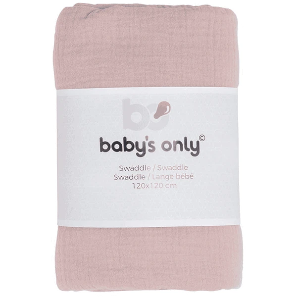 Baby's Only Swaddle Breeze Oud Roze 120x120 Cm 4 Baby's Only Swaddle Breeze Oud Roze 120x120 Cm - Afbeelding 2