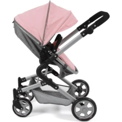 BAYER CHIC 2000 Combi Poppenwagen Lia Melange Grijs-roze -Little Wonders Verkoop bayer chic 2000 combi poppenwagen lia melange grijs roze a281692 4