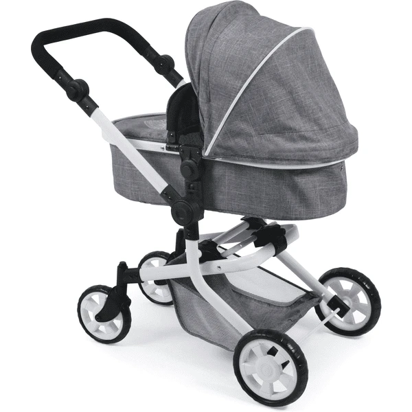 BAYER CHIC 2000 Combi-Poppenwagen MIKA Jeans Grey 5 BAYER CHIC 2000 Combi-Poppenwagen MIKA Jeans Grey - Afbeelding 3