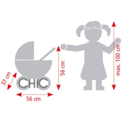 BAYER CHIC 2000 Mini Knuffel Kinderwagen SMARTY Melange Grijs-navy -Little Wonders Verkoop bayer chic 2000 mini knuffel kinderwagen smarty melange grijs navy a355155 3