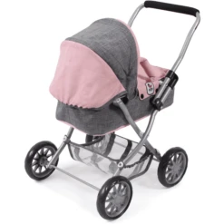 BAYER CHIC 2000 Mini Poppenwagen SMARTY Melange Grijs Roze 9 BAYER CHIC 2000 Mini Poppenwagen SMARTY Melange Grijs Roze -Little Wonders Verkoop bayer chic 2000 mini poppenwagen smarty melange grijs roze a271214 2