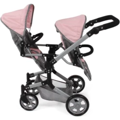 BAYER CHIC 2000 Poppenwagen Linus Duo Melange Grijs-roze -Little Wonders Verkoop bayer chic 2000 poppenwagen linus duo melange grijs roze a359593 1