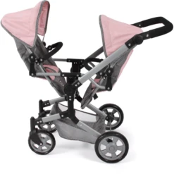 BAYER CHIC 2000 Poppenwagen Linus Duo Melange Grijs-roze -Little Wonders Verkoop bayer chic 2000 poppenwagen linus duo melange grijs roze a359593 4
