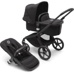 Bugaboo Kinderwagen Fox 5 Met Reiswieg En Zitje Black /. Mid Night Black
