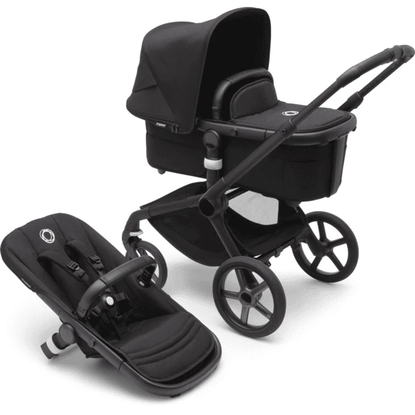 Bugaboo Kinderwagen Fox 5 Met Reiswieg En Zitje Black /. Mid Night Black 3 Bugaboo Kinderwagen Fox 5 Met Reiswieg En Zitje Black /. Mid Night Black