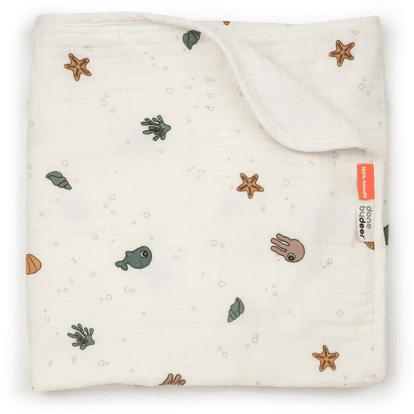 Done By Deer Babydeken Mousseline Zee Friends Beige 3 Done By Deer Babydeken Mousseline Zee Friends Beige