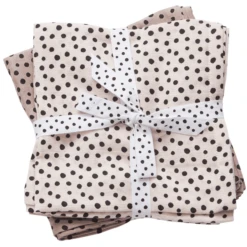 Done By Deer â„¢ Spit Towel 2-pack Happy Dots Poeder