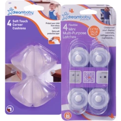 Dreambaby Dream Baby ® 4 Stuks DELUXE Hoekbeschermers & 4 Stuks Multifunctionele Sluitingen Klein, Transparant -Little Wonders Verkoop dream baby 4 stuks deluxe hoekbeschermers amp 4 stuks multifunctionele sluitingen klein transparant a307199 3