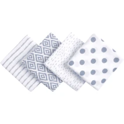 Emma & Noah Hydrofiele Doeken 4 Stuks Blauw 80 X 80 Cm -Little Wonders Verkoop emma noah hydrofiele doeken 4 stuks blauw 80 x 80 cm a275441 3