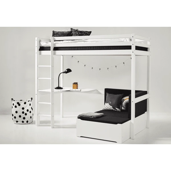 Hoppekids Loft Bed Basic Mega Wit Met Loungemodule En Bureau Wit 7 Hoppekids Loft Bed Basic Mega Wit Met Loungemodule En Bureau Wit - Afbeelding 5