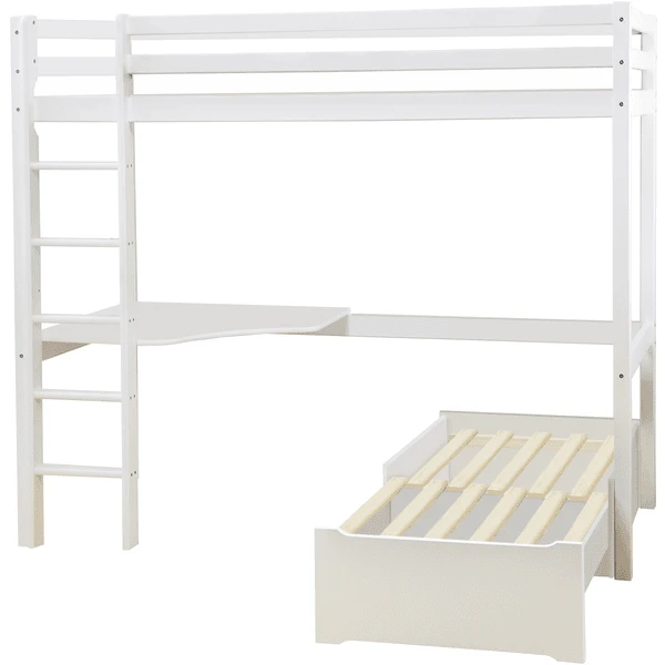Hoppekids Loft Bed Basic Mega Wit Met Loungemodule En Bureau Wit 3 Hoppekids Loft Bed Basic Mega Wit Met Loungemodule En Bureau Wit