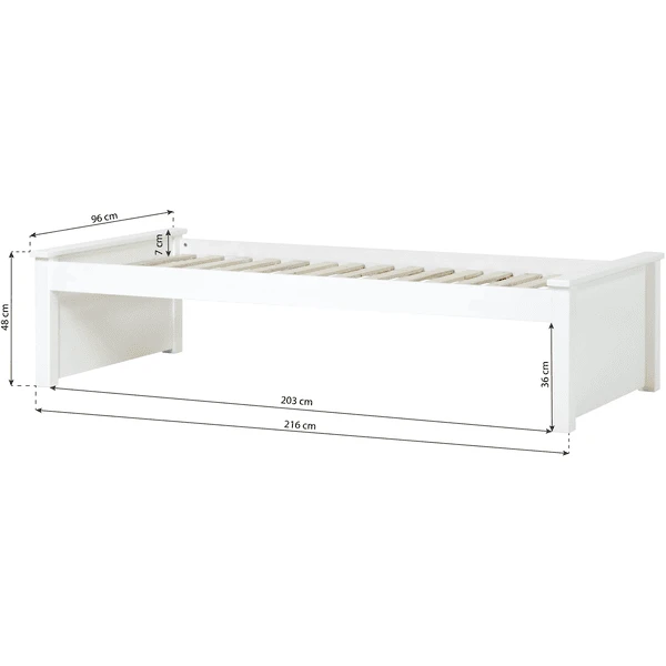 Hoppekids Maja Deluxe Slaapbank 90 X 200 Cm Oprolbaar Rooster Wit 2 Lage Bedranden 7 Hoppekids Maja Deluxe Slaapbank 90 X 200 Cm Oprolbaar Rooster Wit 2 Lage Bedranden - Afbeelding 5