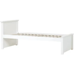 Hoppekids Maja Deluxe Slaapbank 90 X 200 Cm Witte Lattenbodem 1 Hoog En 1 Laag Bedeinde