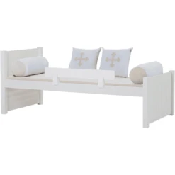 Hoppekids Noah Deluxe Slaapbank 90 X 200 Cm Witte Lattenbodem 1 Hoog En 1 Medium Bedeinde -Little Wonders Verkoop hoppekids noah deluxe slaapbank 90 x 200 cm witte lattenbodem 1 hoog en 1 medium bedeinde a305058 4