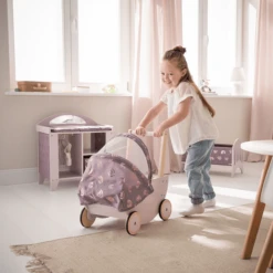 Howa Poppenwagen "Regenboog" Van Hout Met Opvouwbare Kap -Little Wonders Verkoop howa poppenwagen regenboog van hout met opvouwbare kap a349821 1