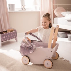 Howa Poppenwagen "Regenboog" Van Hout Met Opvouwbare Kap -Little Wonders Verkoop howa poppenwagen regenboog van hout met opvouwbare kap a349821 3