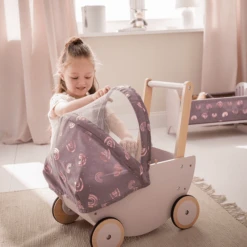 Howa Poppenwagen "Regenboog" Van Hout Met Opvouwbare Kap -Little Wonders Verkoop howa poppenwagen regenboog van hout met opvouwbare kap a349821 4