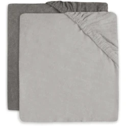 Jollein 2-pack Aankleedkussenhoes 50x70cm Badstof - Storm Grey