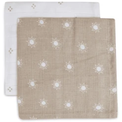 Jollein Burp Cloth Muslin 2-Pack Pointelle Sun Biscuit -Little Wonders Verkoop jollein burp cloth muslin 2 pack pointelle sun biscuit a385585 4