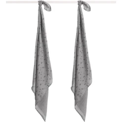 Jollein Gaasluiers 2-pack Spot Stormgrijs 110x110cm