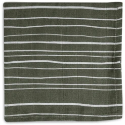 Jollein Keukendoekje Mousseline 2-pack Stripe Olive Leaf Green -Little Wonders Verkoop jollein keukendoekje mousseline 2 pack stripe olive leaf green a385590 2