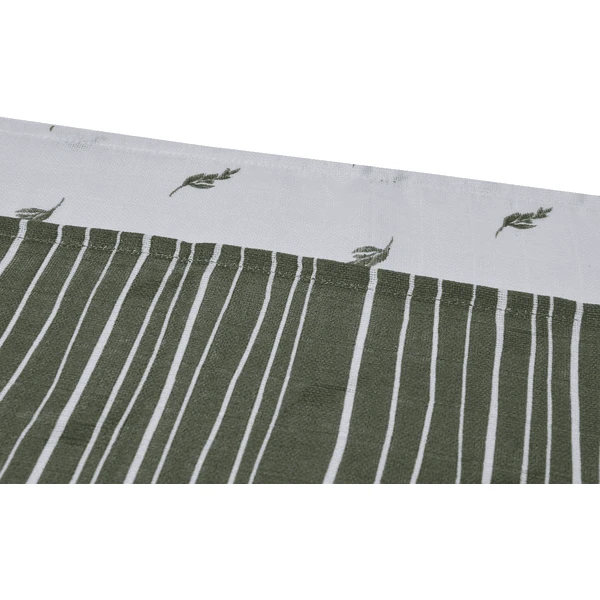 Jollein Mousseline Gaasdoek 70x70cm 2-Pack Stripe Olive Leaf Green 6 Jollein Mousseline Gaasdoek 70x70cm 2-Pack Stripe Olive Leaf Green - Afbeelding 4