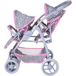 Knorr® Toys Milo Tweeling Poppenwagen - Ster Grijs -Little Wonders Verkoop knorr toys milo tweeling poppenwagen ster grijs a363069 4