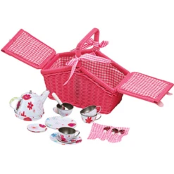 Small Foot LEGLER Picknickmand "Stalen Servies" -Little Wonders Verkoop legler picknickmand stalen servies a043237 1