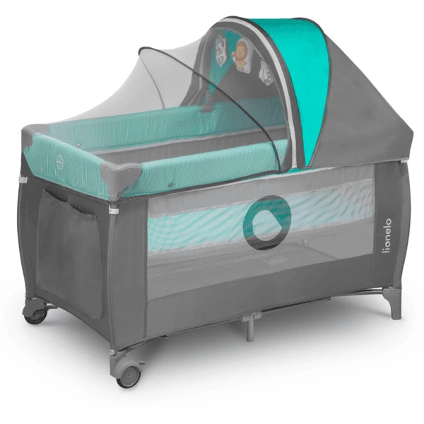 Lionelo Reisbed Sven Plus Turquoise Grijs 4 Lionelo Reisbed Sven Plus Turquoise Grijs - Afbeelding 2