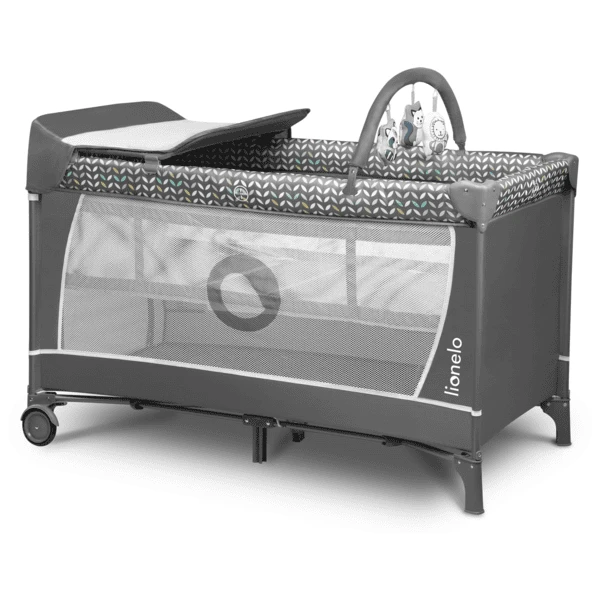 Lionelo Reisbedje Flower Grijs Scandi 4 Lionelo Reisbedje Flower Grijs Scandi - Afbeelding 2