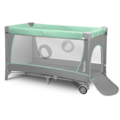 Lionelo Travel Cot Flower Turquoise -Little Wonders Verkoop lionelo travel cot flower turquoise a308757 2