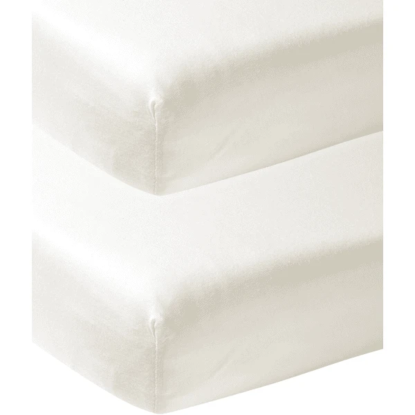 Meyco Jersey Hoeslaken 2-pak 70 X 140 Cm Off White 4 Meyco Jersey Hoeslaken 2-pak 70 X 140 Cm Off White - Afbeelding 2