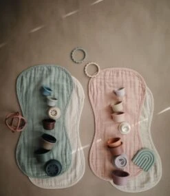 Mushie Keukendoekje Mousseline Blush /Mist 2-pack -Little Wonders Verkoop mushie keukendoekje mousseline blush mist 2 pack a401194