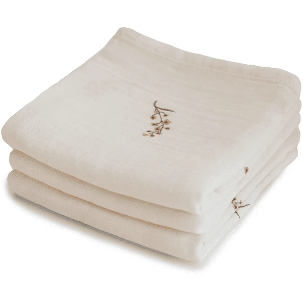 Mushie Musslintowels 3-pack Flower 3 Mushie Musslintowels 3-pack Flower