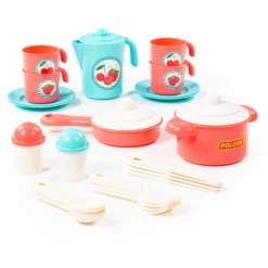 POLESIE ® Keukenset Anastasia, Turquoise (4 Personen) -Little Wonders Verkoop polesie keukenset anastasia turquoise 4 personen a298834 2