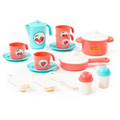 POLESIE ® Keukenset Anastasia, Turquoise (4 Personen) -Little Wonders Verkoop polesie keukenset anastasia turquoise 4 personen a298834 3