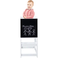 Roba Leertoren Met Schoolbord Wit -Little Wonders Verkoop roba leertoren met schoolbord wit a308314 2