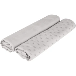 Roba Puck- En Verzorgingshanddoekenset Van 2 Lil Planet Grey 120 X 120 Cm