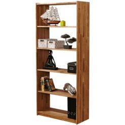 TiCAA Open Kast Massieve Eik Naturel 179 Cm