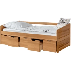 TiCAA Slaapbank Micki Natuurbeuk Met 5 Lades Aden -Little Wonders Verkoop ticaa slaapbank micki natuurbeuk met 5 lades aden a303144 1