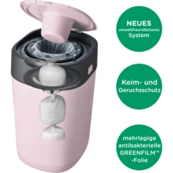 Tommee Tippee Twist & Click Advanced Luieremmer, Incl. 4 Cassettes Met Antibacteriële Folie Uit Duurzame Landbouw Green In Roze -Little Wonders Verkoop tommee tippee twist amp click advanced luieremmer incl 4 cassettes met antibacteriele folie uit duurzame landbouw green in roze a314847 3