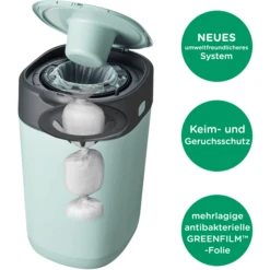 Tommee Tippee Twist & Click Advanced Luieremmer, Incl. 7 Cassettes Met Duurzaam, Antibacterieel Green Folie In Groen -Little Wonders Verkoop tommee tippee twist click advanced luieremmer incl 7 cassettes met duurzaam antibacterieel green folie in groen a319676 3